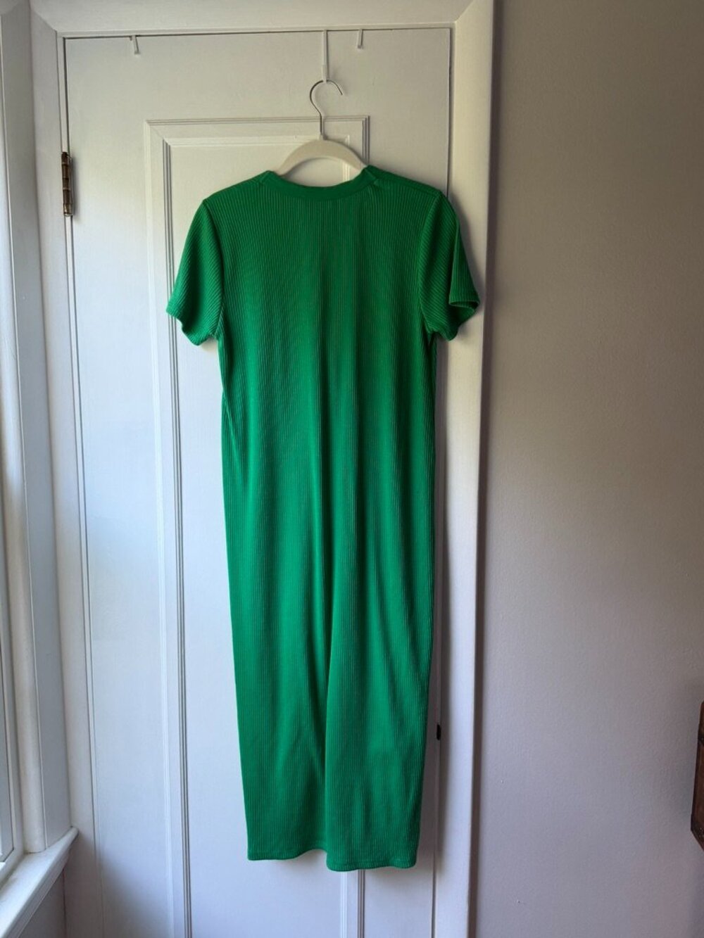 Zara Green Ribbed Button-Front Cardigan Midi Dress - Picture 5 of 5